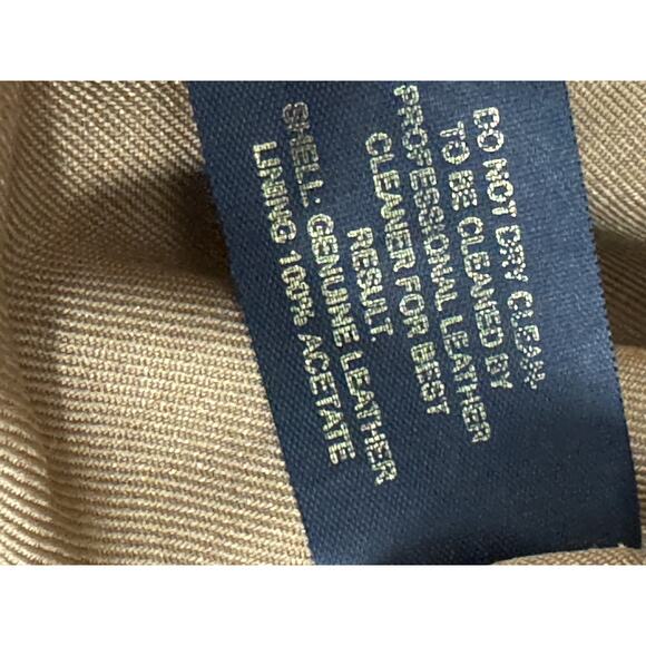 Vintage DA-NANG S Brown Distressed Leather Ribbed Knit Waistband Bomber Jacket - Picture 15 of 16